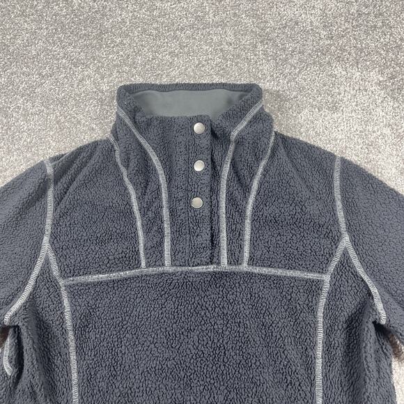 Kuhl Fleece Jacket Womens Small Snap Pullover Pavement Avalon Outdoors Gray Blue - Picture 4 of 13